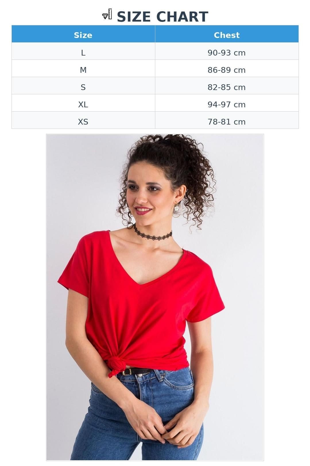 Love Lace Love Lace Women's Short Sleeve Heart Neck T-Shirt Style 168504 in Red - 4