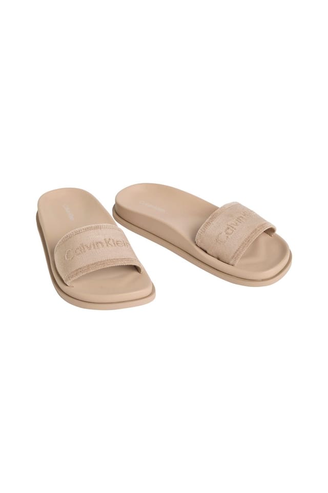 Calvin Klein Calvin Klein Women's City Sandal Mule Webbing Nomad in Tan - 2