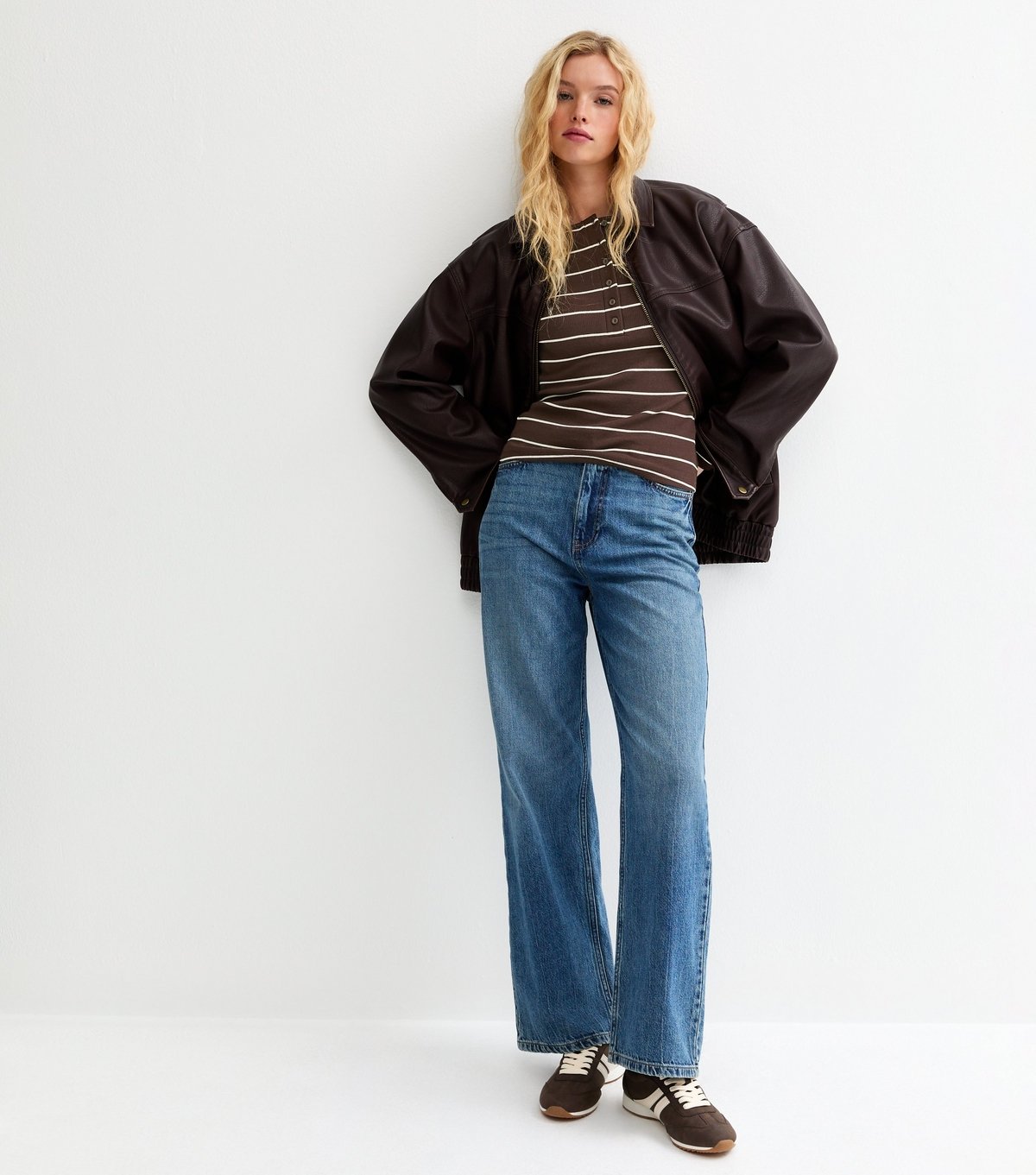 New Look Women's Brown Striped Long Sleeve Top New Look - 3