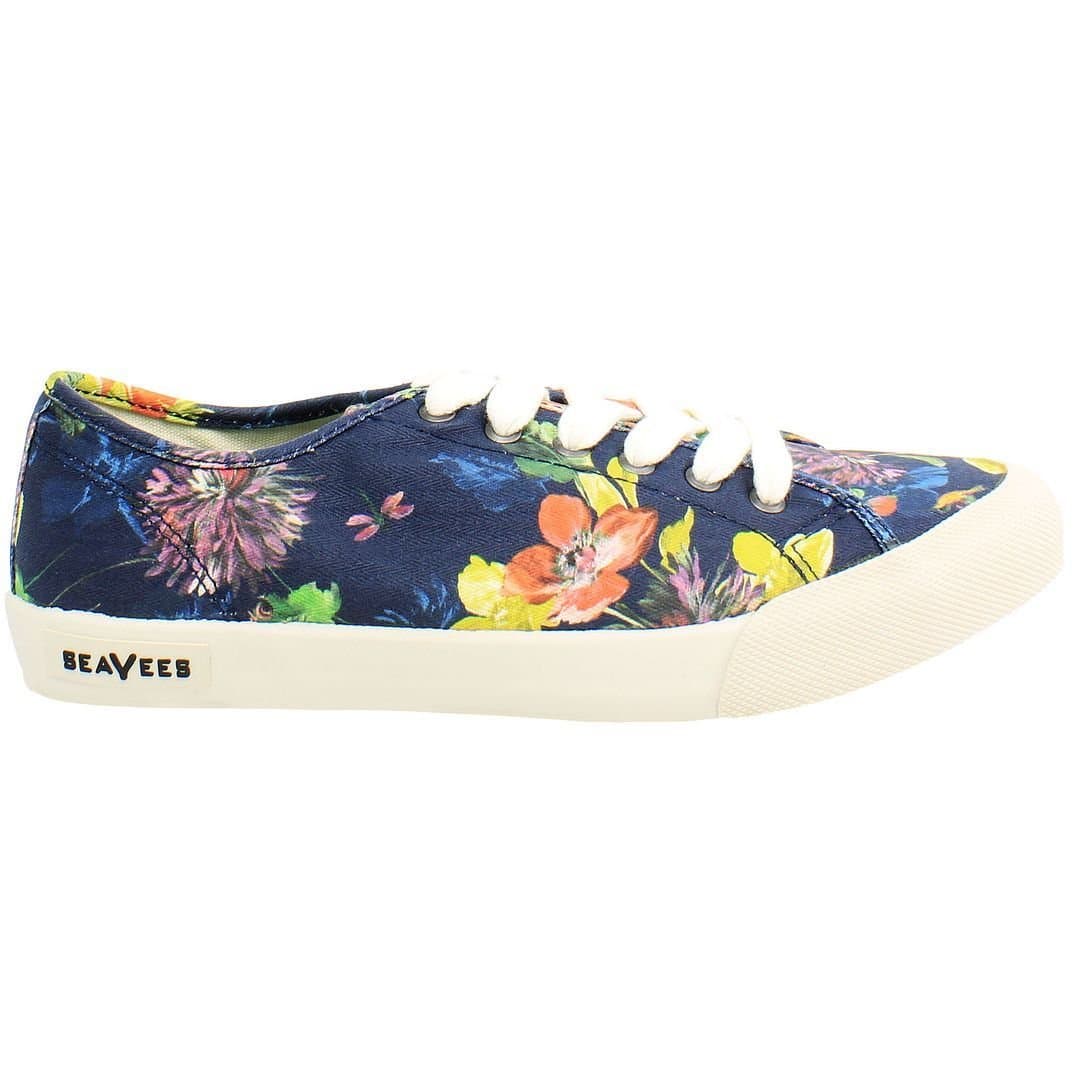 Seavees Seavees Women's Monterey Trina Turk Lace-Up Blue Canvas Plimsolls
