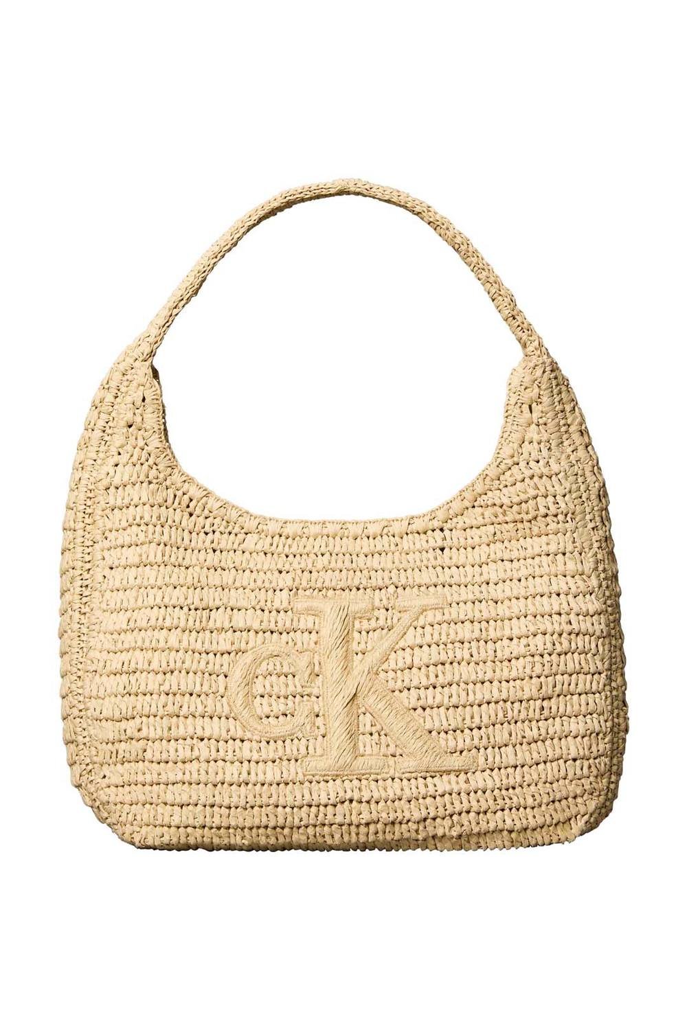 Calvin Klein Calvin Klein Women's Bold Raffia Lg Shoulder Bag Natural Raffia - 2
