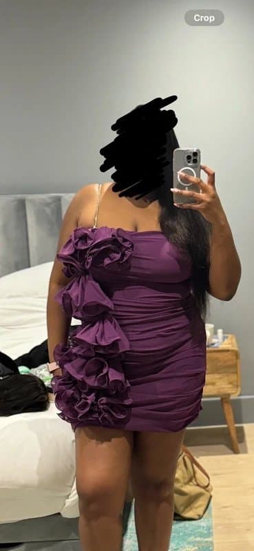 ASOS ASOS mini ruched dress with bedazzled straps