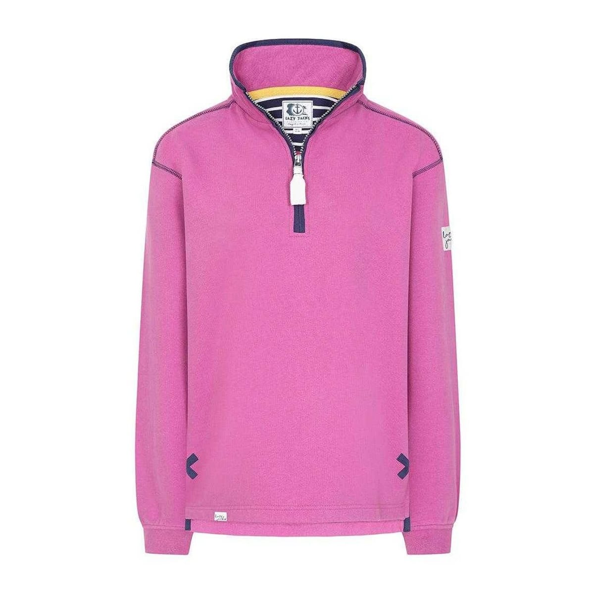 Lazy Jacks Lazy Jacks Women's Quarter Zip Sweatshirt in Raspberry - 1