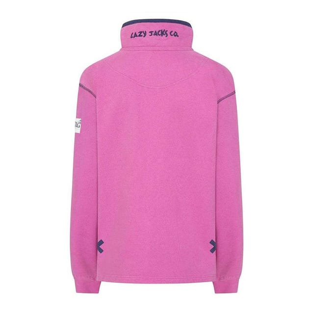 Lazy Jacks Lazy Jacks Women's Quarter Zip Sweatshirt in Raspberry - 2