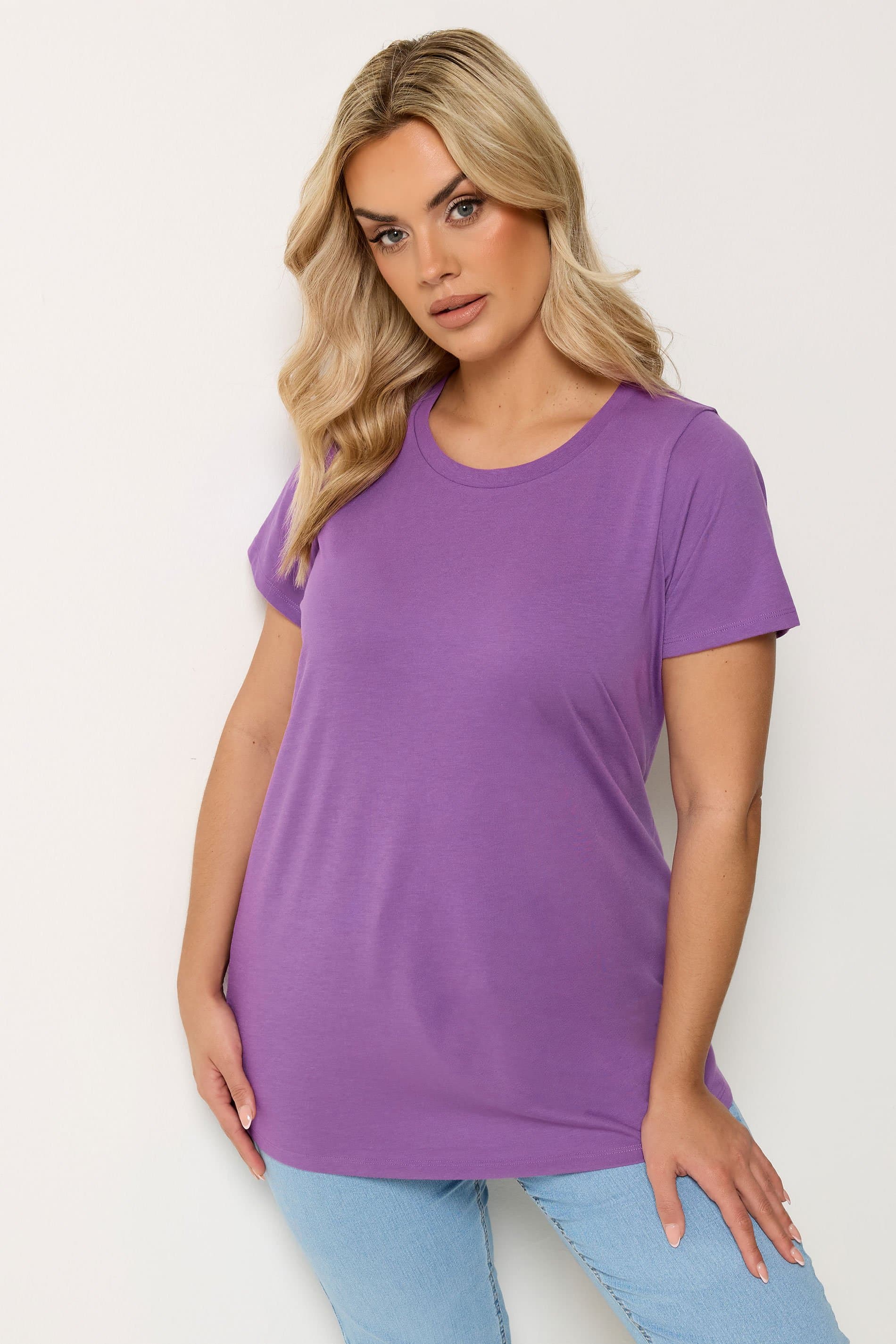 Yours Plus Size Purple Core Tshirt