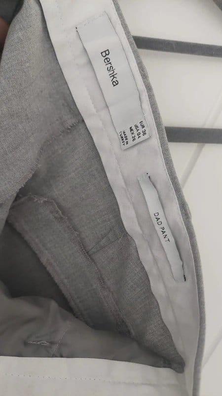 Bershka Grey Tailored Trousers