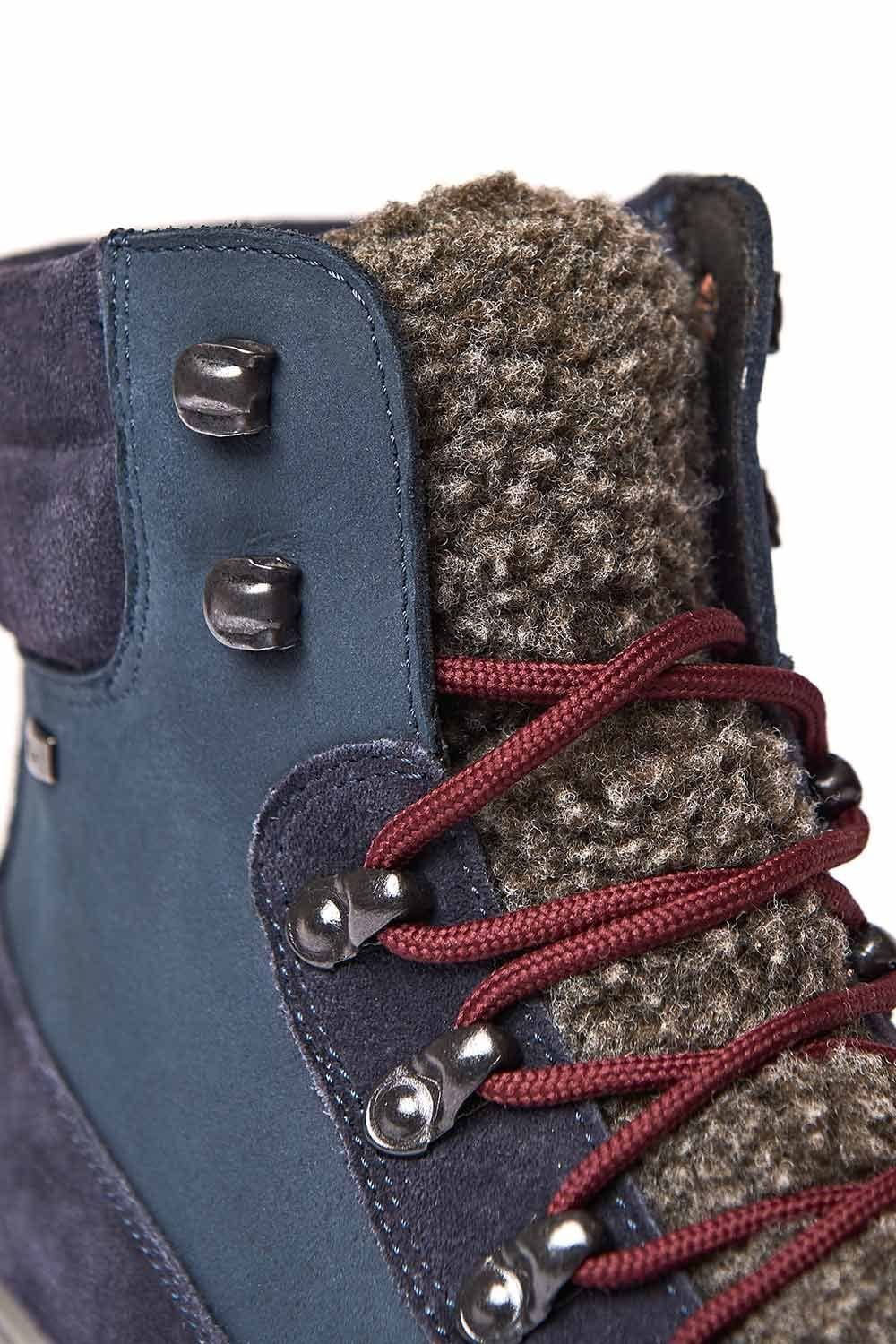 Moshulu Moshulu Women's 'Holne' Water Resistant Flatform Boots in Indigo - 4