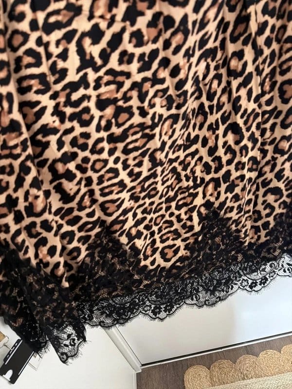 Never Fully Dressed Leopard Print Lace Midi Skirt, Size 24