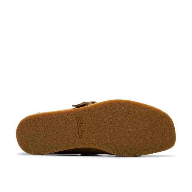 Clarks Clarks Women's Wallabee EVO Bar Dark Sand Suede T Bar Shoes, Wallabee in Beige - 3