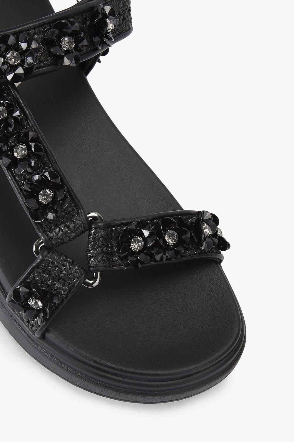 Carvela Carvela Women's 'Novara Flatform Sandal' Sandals in Black - 4