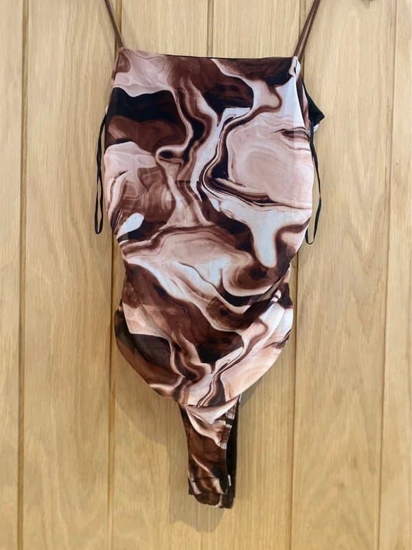 Pink Vanilla Pink Vanilla Brown bodysuit size 8
