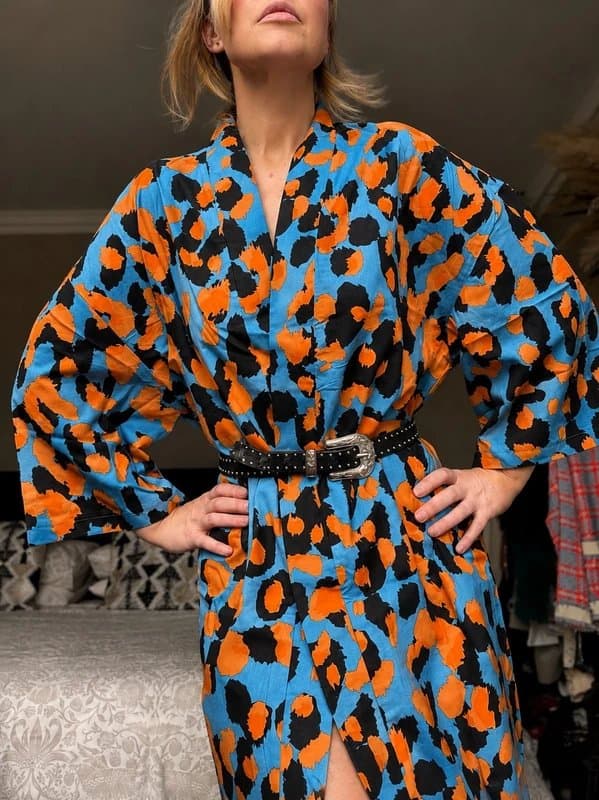 ASOS ASOS Made In Kenya Animal Print Kimono Jacket Co-ord / Dress UK 8 BNWT Ethical Collection