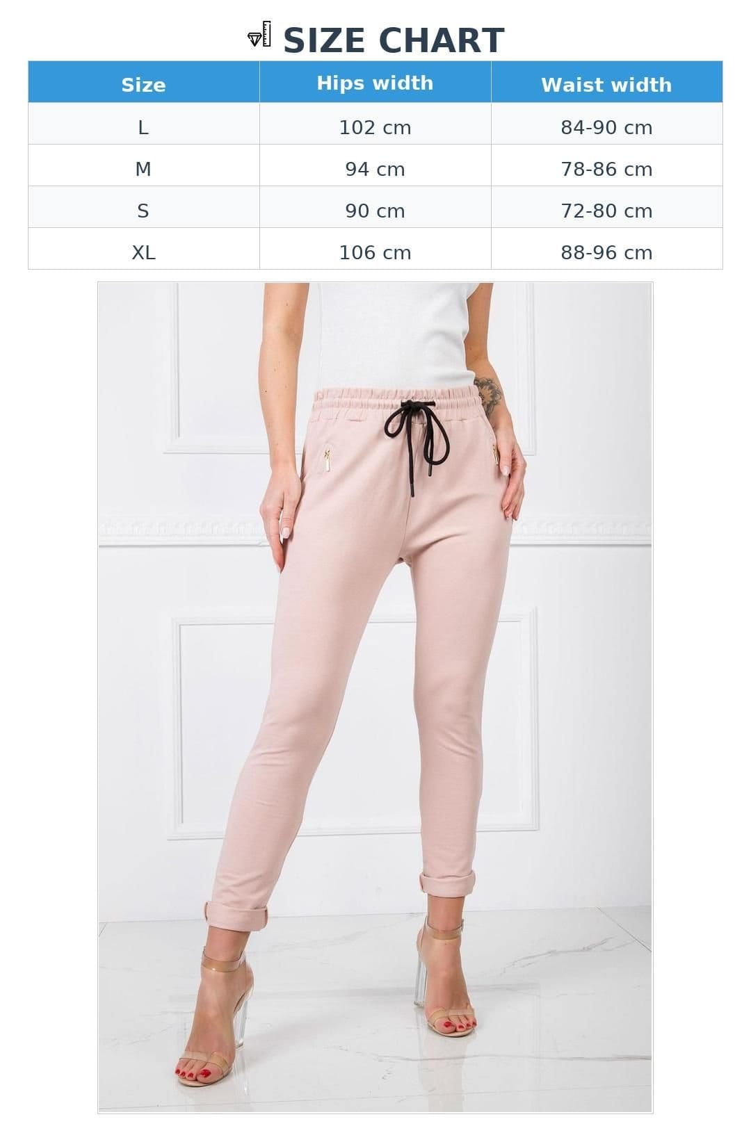 Love Lace Love Lace Women's Cotton Slim High Waist Drawstring Sweatpants in Pink - 4