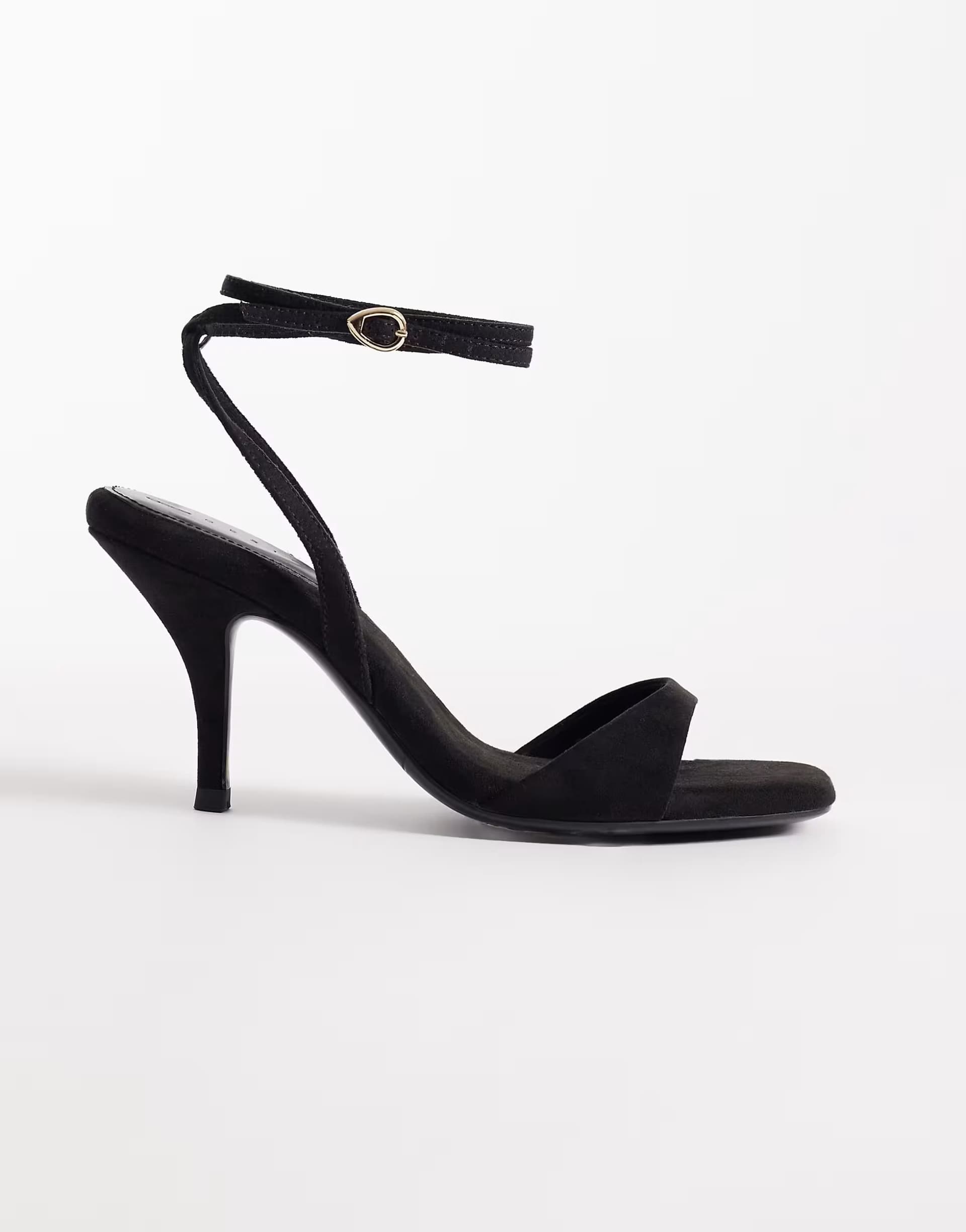 ASOS ASOS DESIGN Wide Fit Hope barely there mid heel stiletto sandals in black