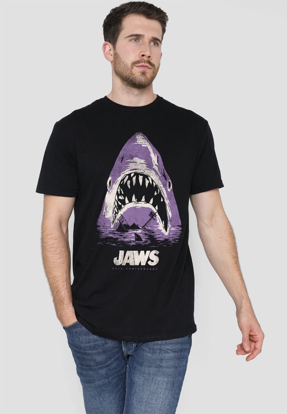 Universal Universal Men's Jaws Sinking Orca T-Shirt, Black