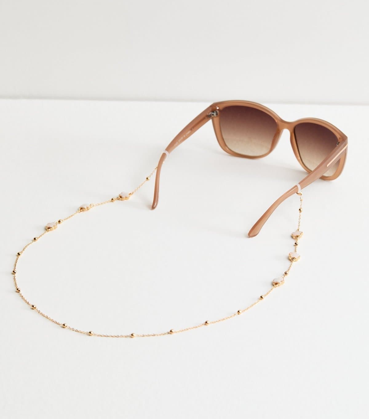 New Look Gold-Tone Clover Beaded Sunglass Chain New Look