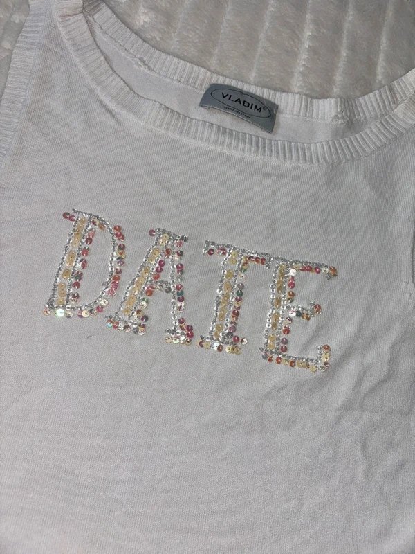 Italian vintage Vintage Italian Sequin DATE Cami Tank Top Size M - 1