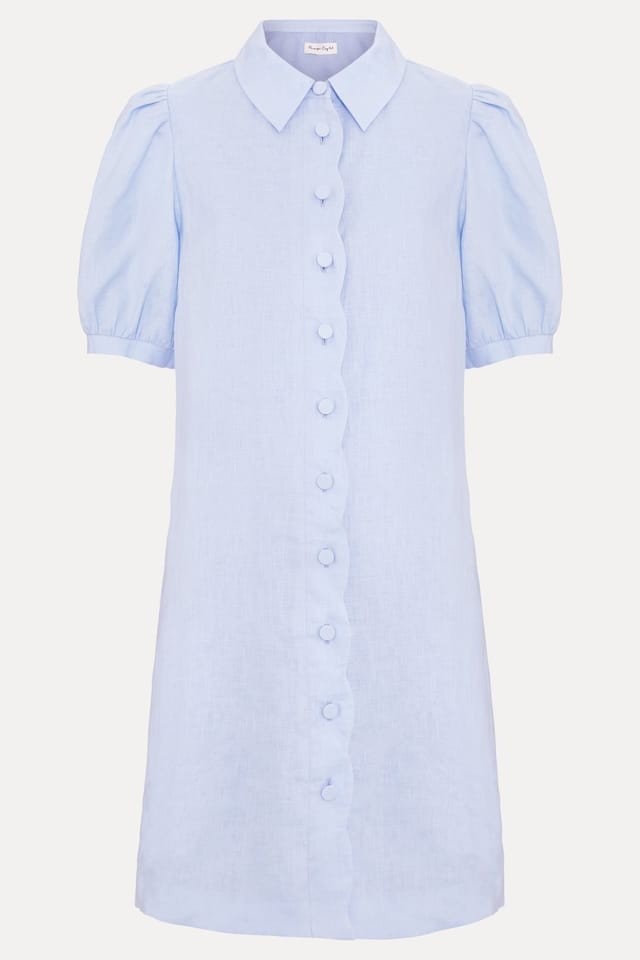 Phase Eight Phase Eight Women's Candice Linen Dress in Baby Blue - 2