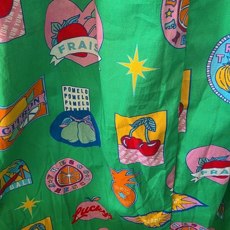 Never Fully Dressed Never Fully Dressed green fruit print midi dress UK Size 6
