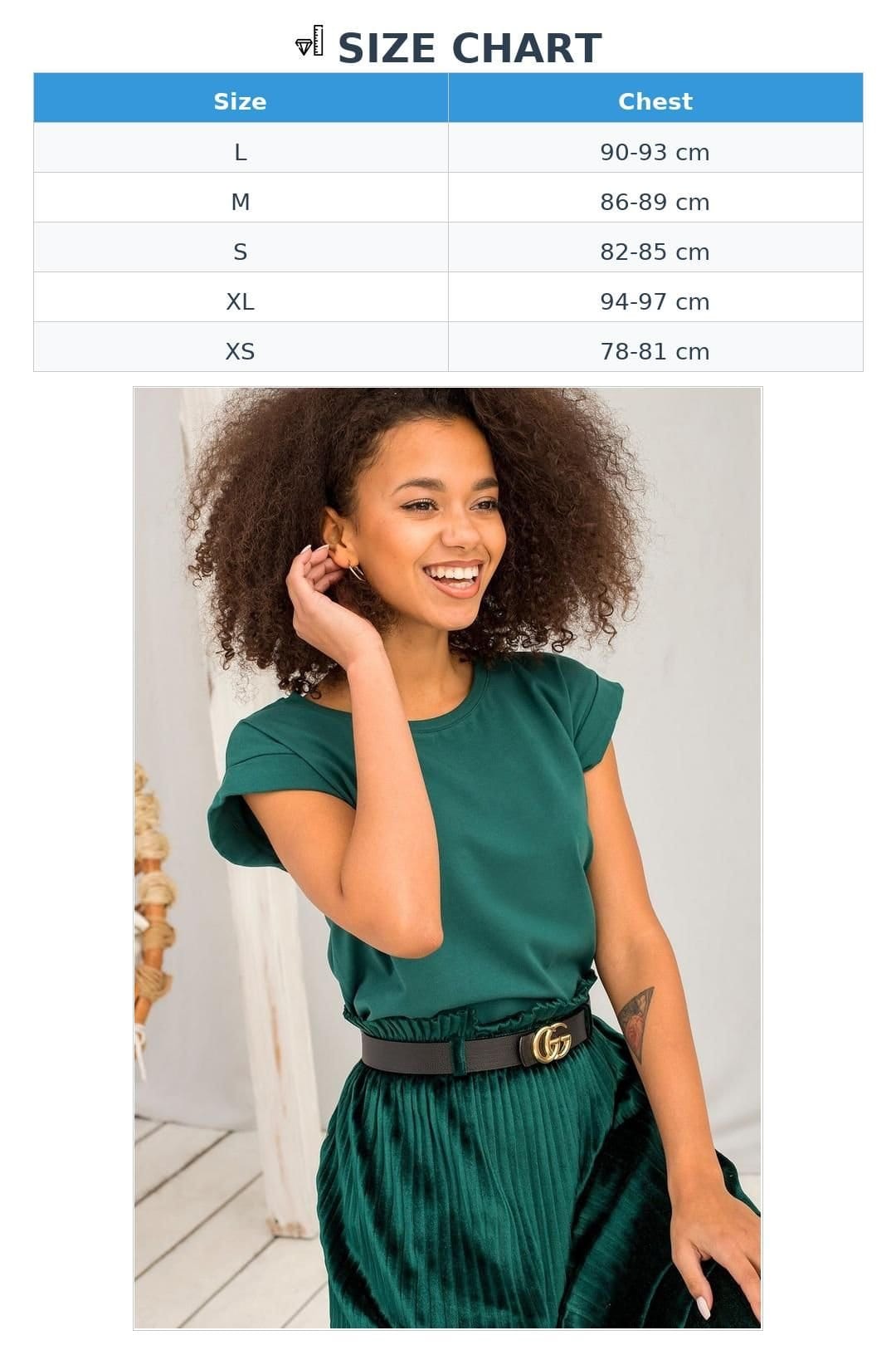 Love Lace Love Lace Women's Straight Cut Short Sleeve Round Neck T-Shirt Style 168486 in Green - 4