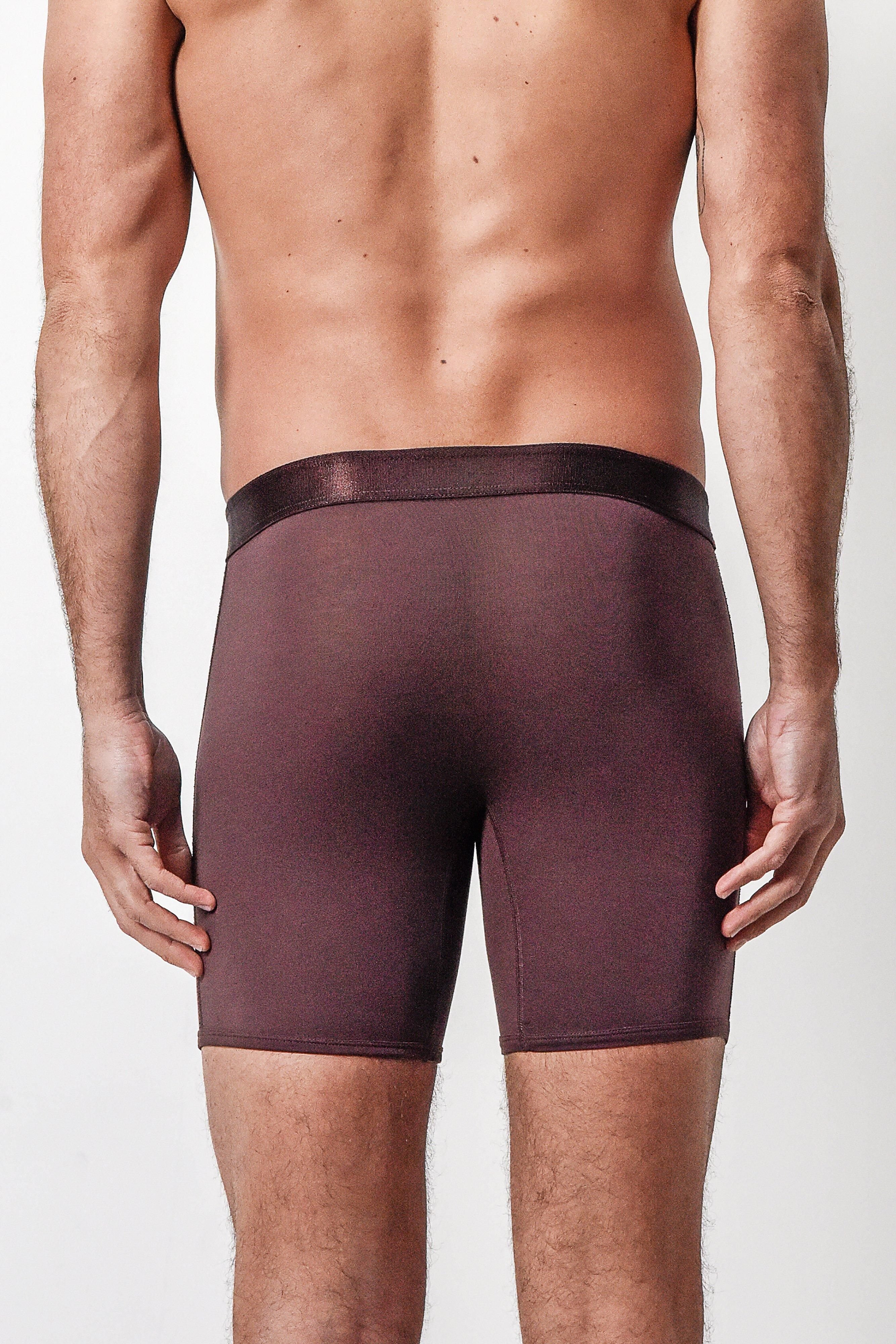 Arlo Hudson Arlo Hudson Men's Plain Tencel™ Boxer in Maroon - 2