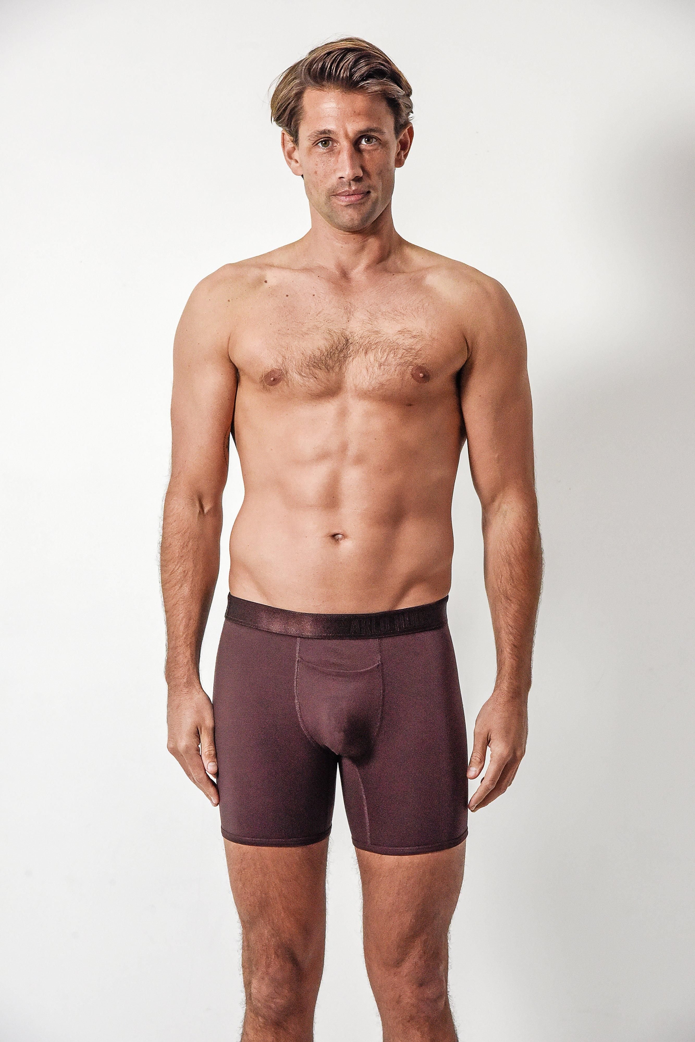 Arlo Hudson Arlo Hudson Men's Plain Tencel™ Boxer in Maroon - 4