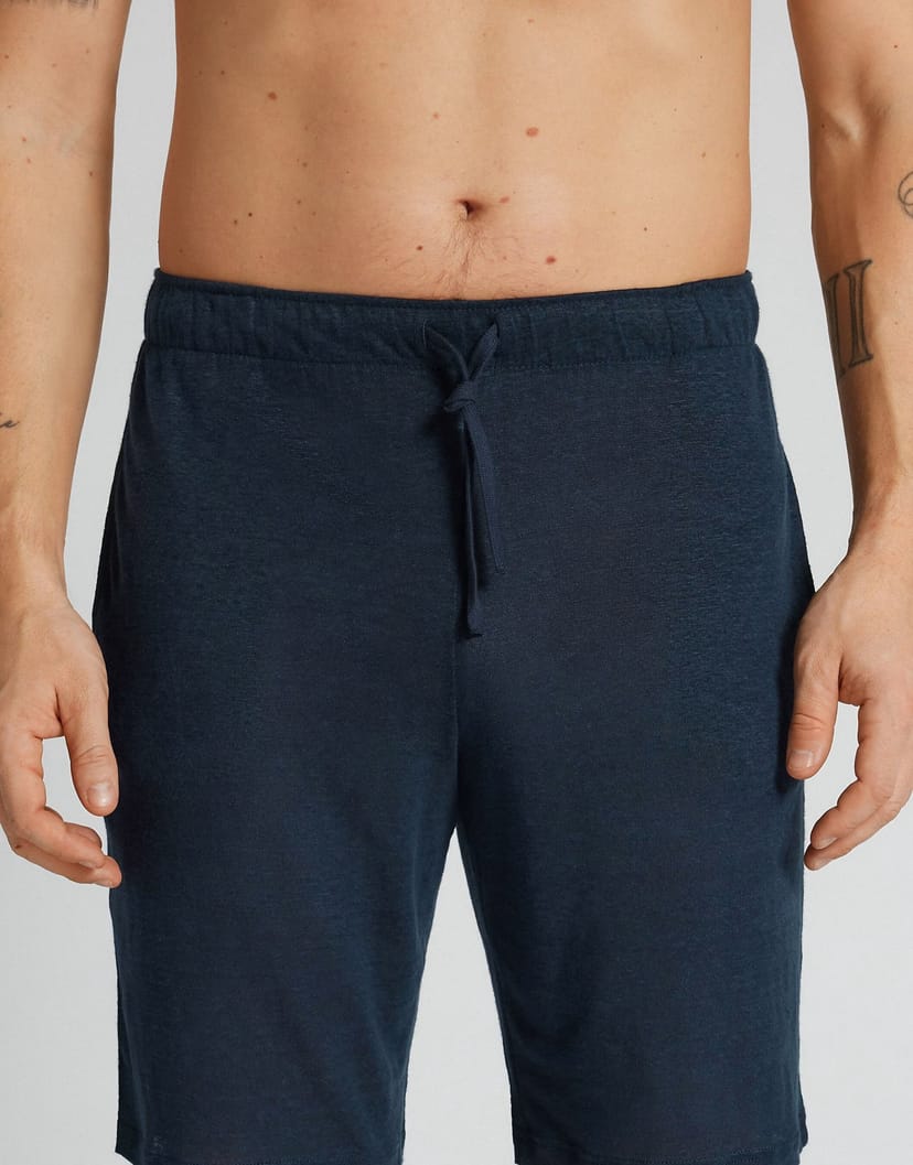 ASOS Intimissimi Men’s 100% linen shorts in ocean blue - 1