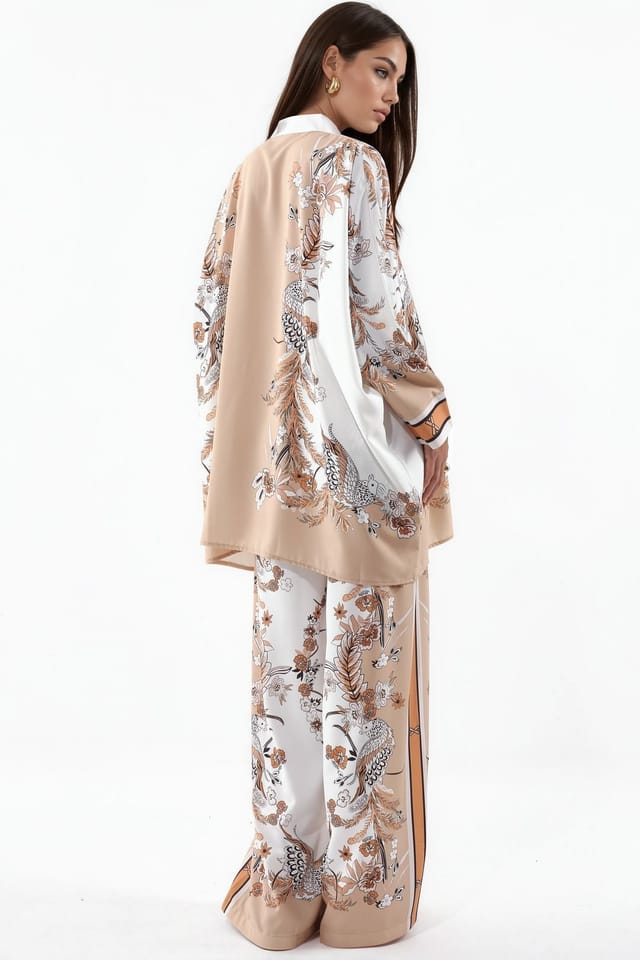MSN Collection MSN Collection Women's Floral Tunic & Wide-Leg Pants Set - 3