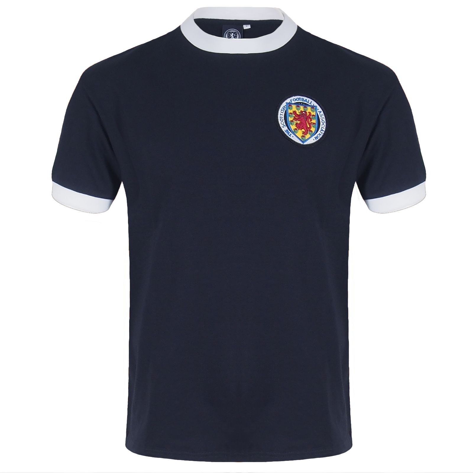 Scottish FA Scottish FA Men's Adults Retro Shirt in Navy - 2