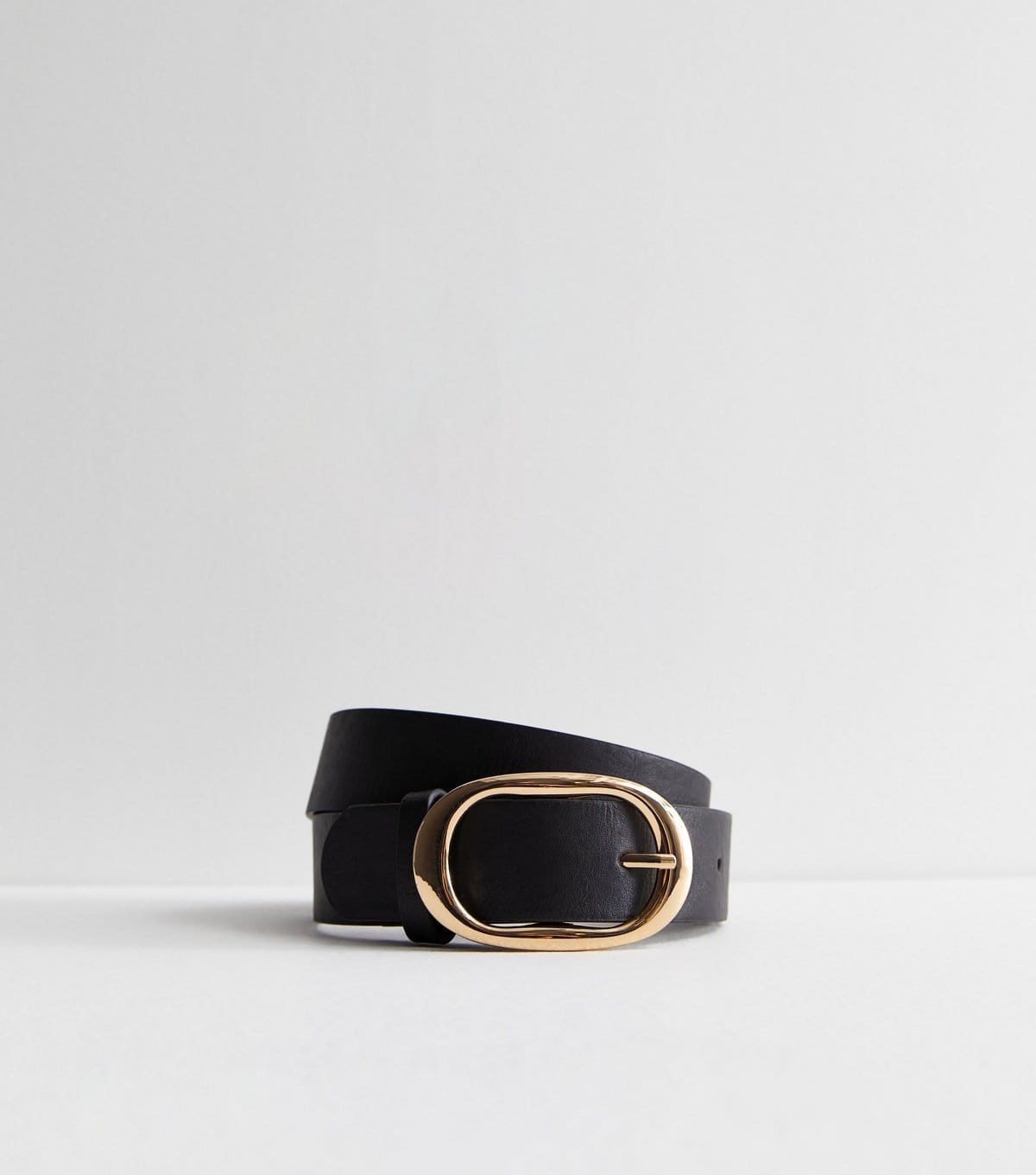 New Look Black Oval Buckle Belt New Look - 1