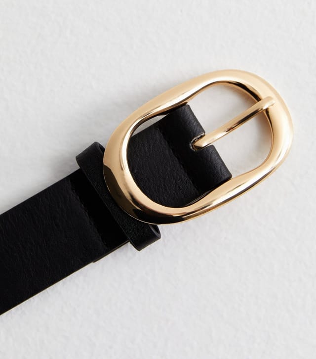 New Look Black Oval Buckle Belt New Look - 3