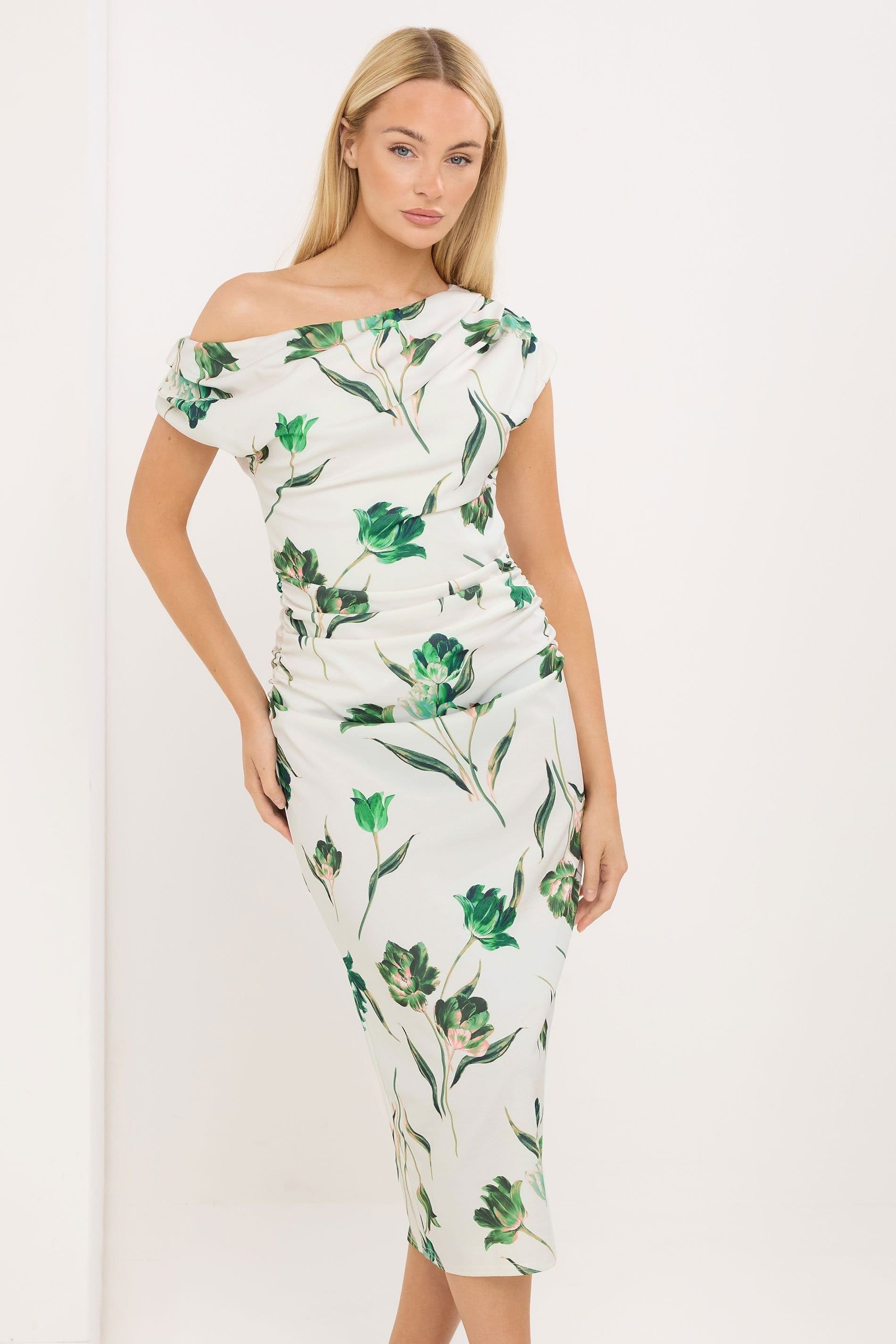 Star By Julien Macdonald White Floral Midi Dress