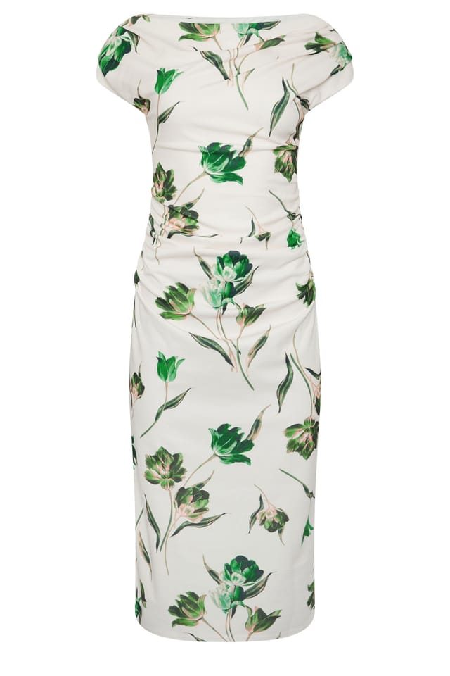 Star By Julien Macdonald Star by Julien Macdonald Women's Floral Draped Midi Dress in White - 2