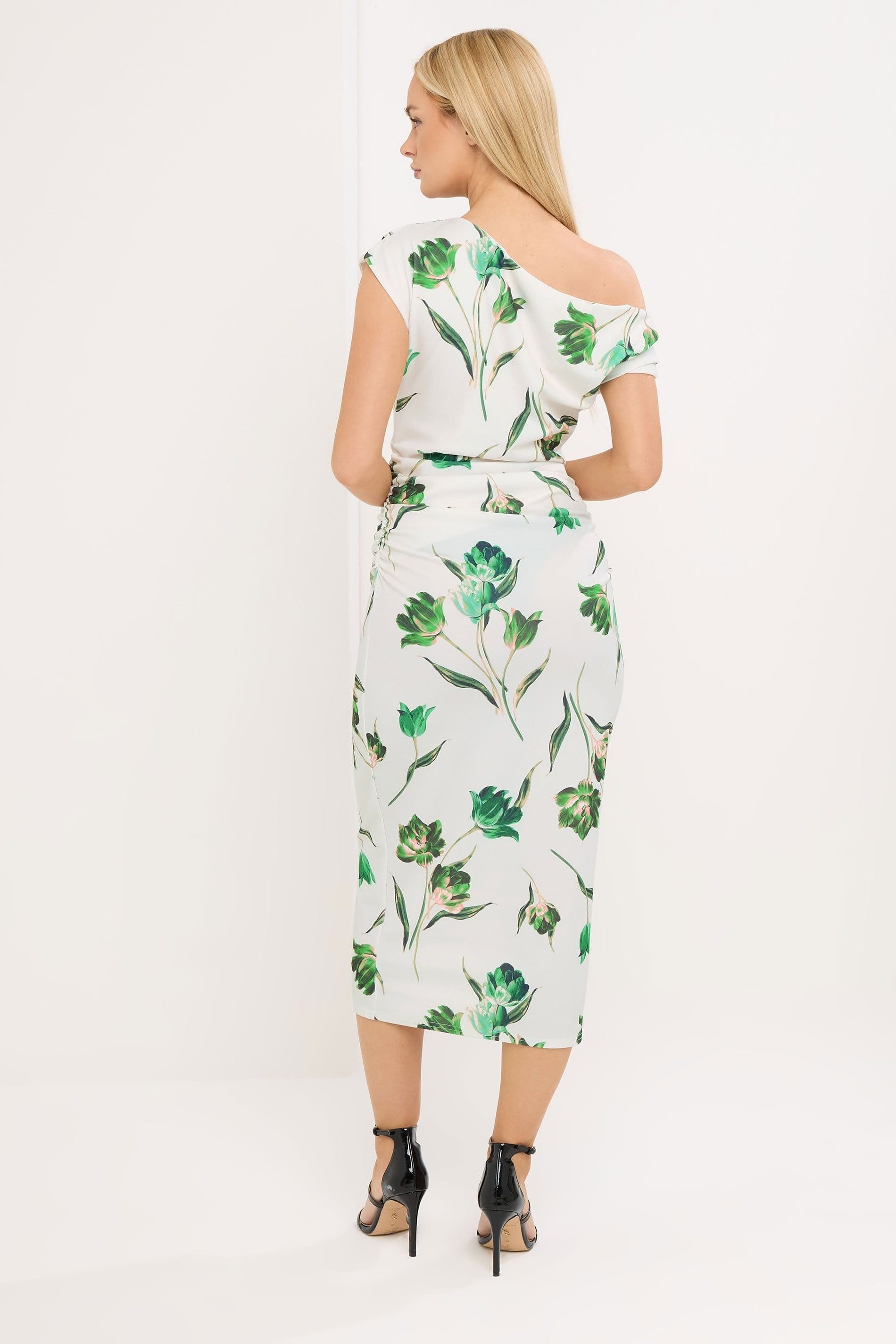 Star By Julien Macdonald Star by Julien Macdonald Women's Floral Draped Midi Dress in White - 4