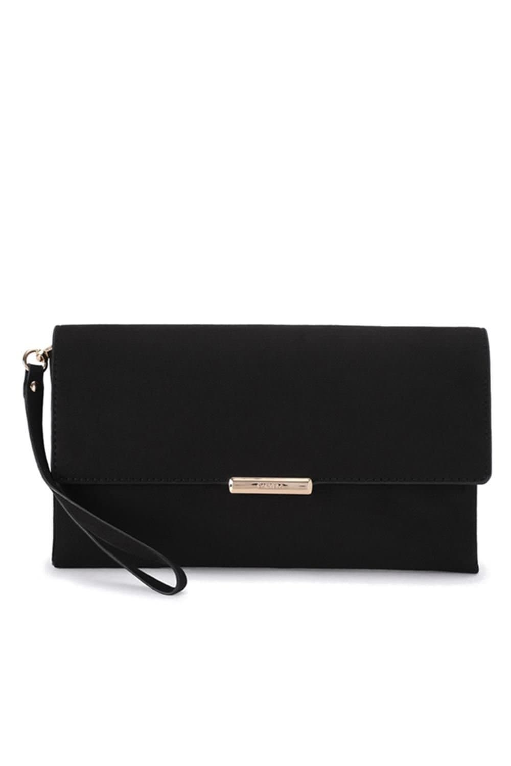 Carvela Carvela Women's 'Amalia Clutch' Suedette Bag in Black