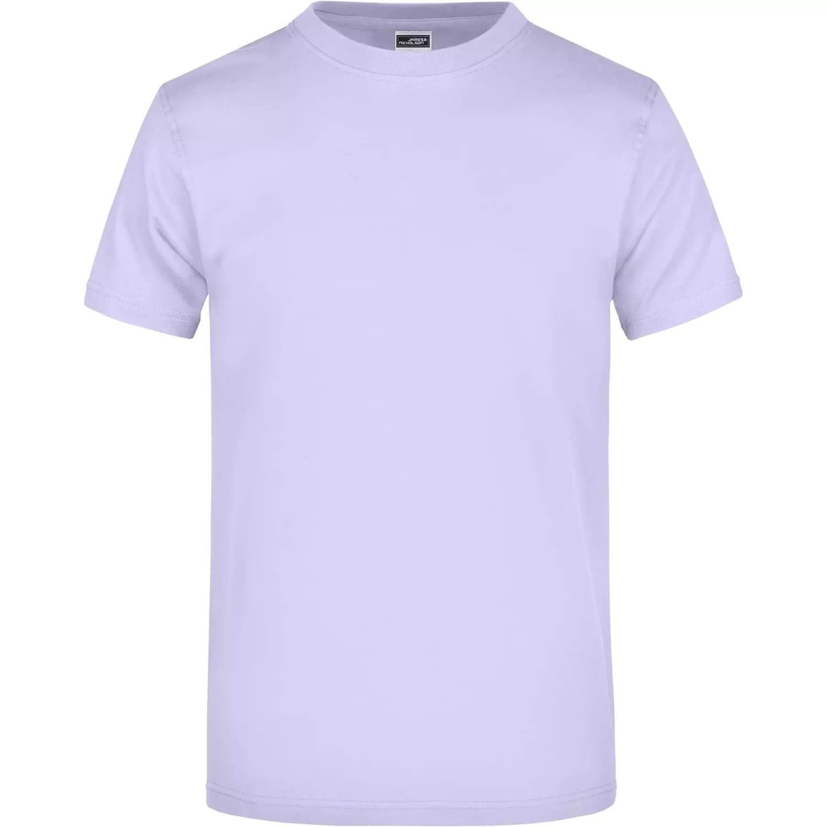 James and Nicholson James and Nicholson Men's Heavyweight Crew Neck T-Shirt in Lilac - 1