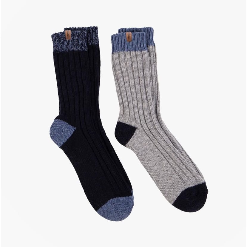 Totes Toasties Totes Toasties Men's Chunky Twist Wool Blend Boot Socks Boot Socks - 1