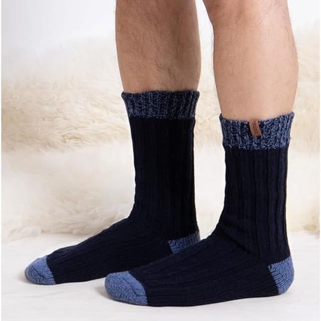 Totes Toasties Totes Toasties Men's Chunky Twist Wool Blend Boot Socks Boot Socks - 2