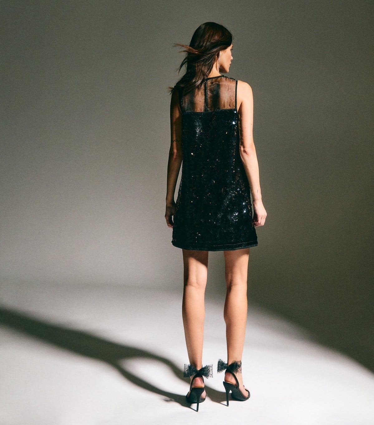 New Look Women's Black Sequin Embellished Mini Shift Dress New Look - 4