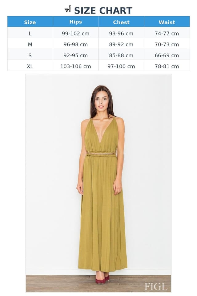 Love Lace Love Lace Women's Elegant Long Airy Knit Dress with Gold Lacing in Green - 2