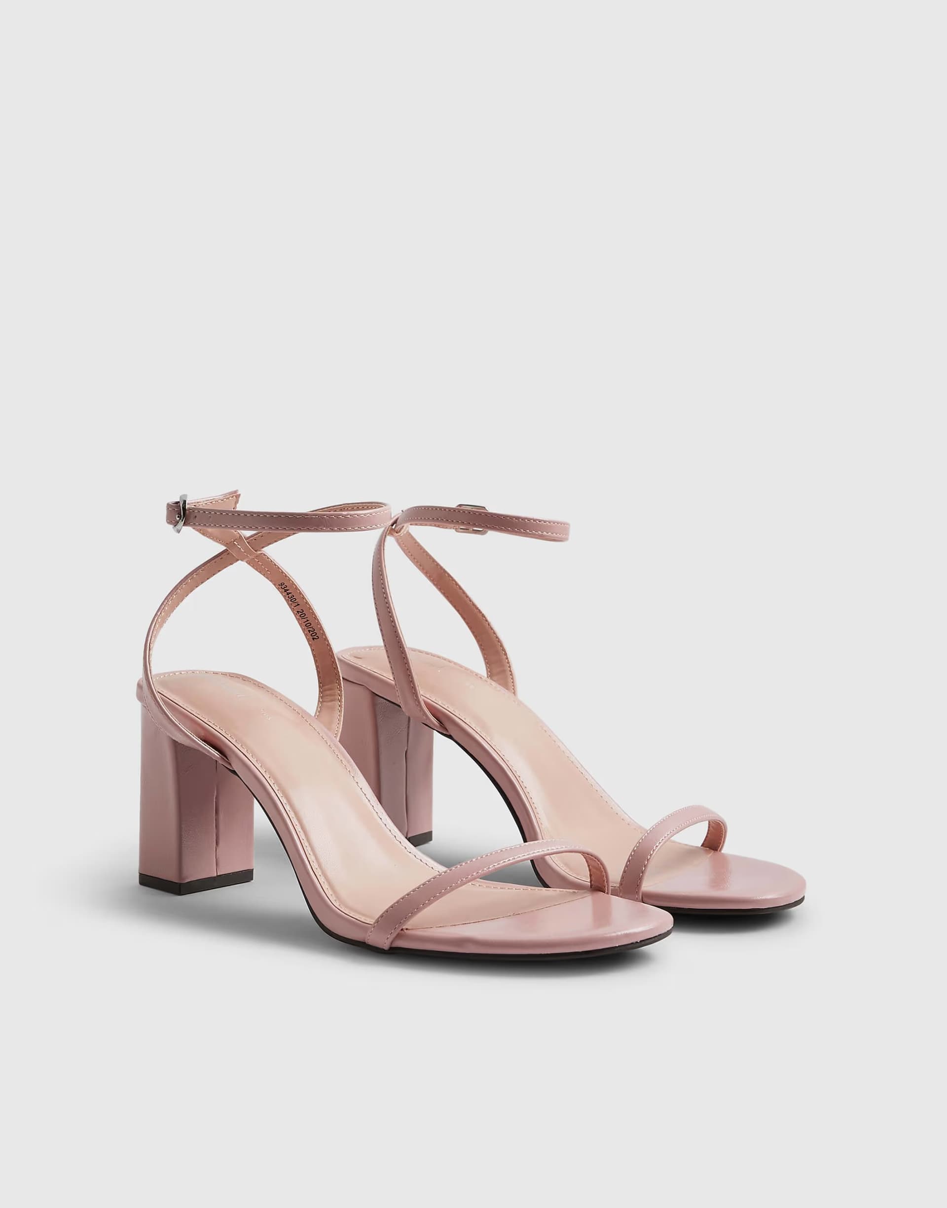 ASOS River Island Barely there heeled sandals in pink