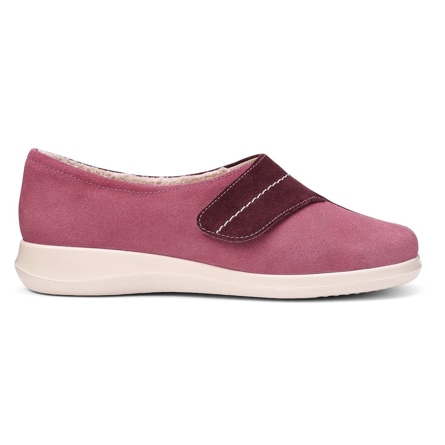 Hotter Hotter Women's 'Wrap' Slippers in Dusty Pink