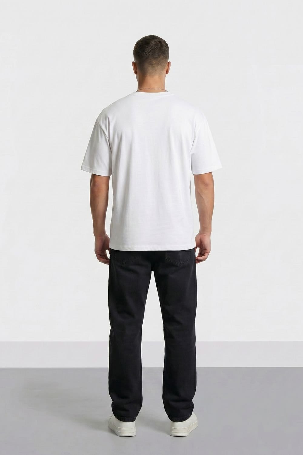 LONDON ATTITUDE LONDON ATTITUDE Men's Original Creators Premium Cotton T-Shirt with Vintage Black Logo in White - 4