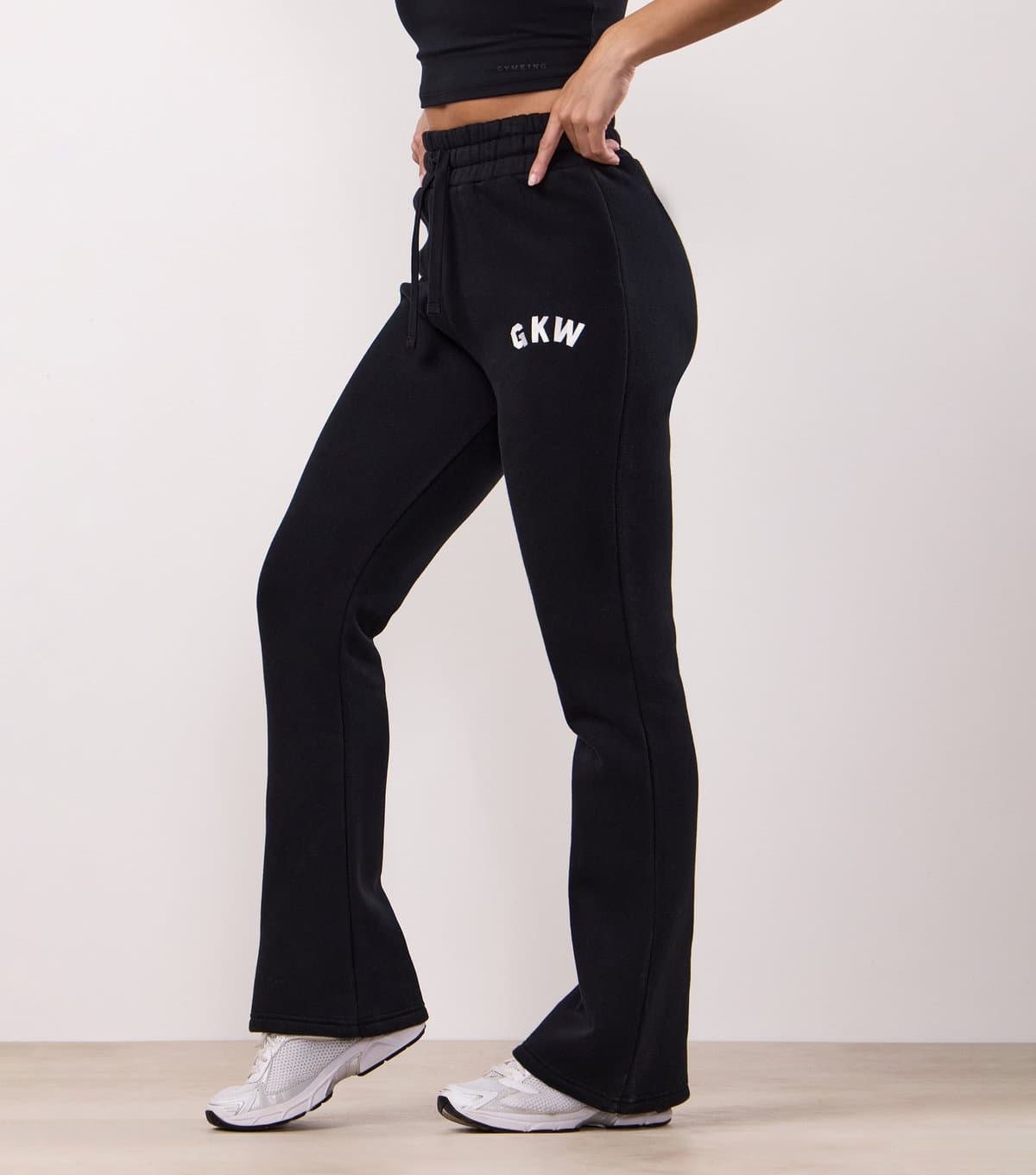 Gym King Women's Black Inspire Flared Jogger Gym King New Look
