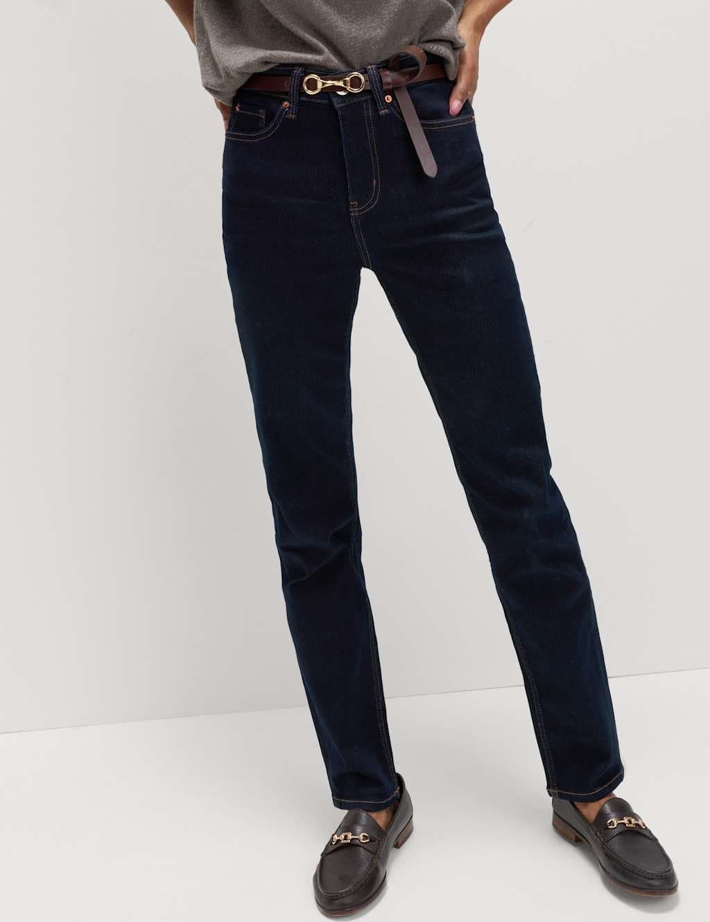 Marks & Spencer M&S Sienna Straight Leg Jeans Indigo Mix