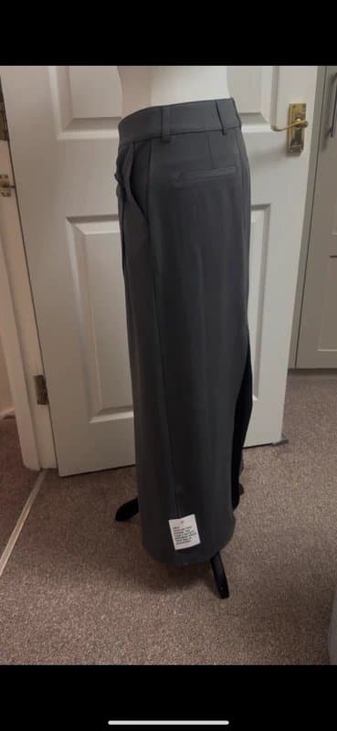 Topshop Topshop tailored cross over maxi skirt in grey