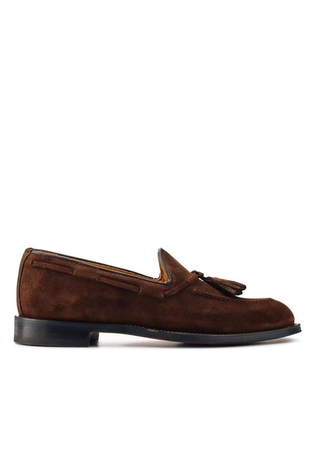 Jones Bootmaker Jones Bootmaker Men's Corsino Smart Leather Loafers in Dark Brown - 2
