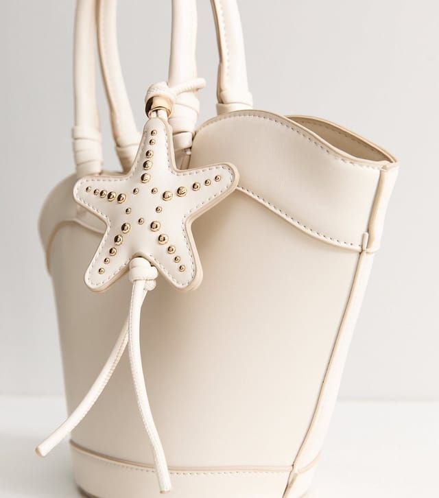 New Look Cream Faux Leather Scoop Top Mini Tote Bag Vegan New Look - 3