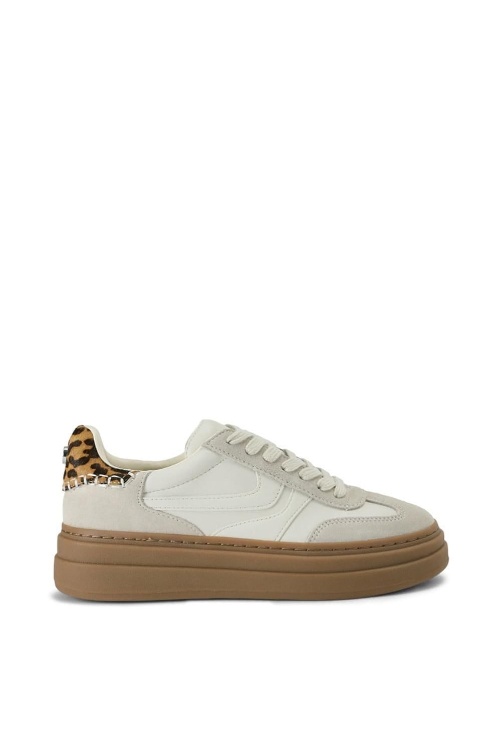 Steve Madden STEVE MADDEN Women's 'Dodge White' Suede Trainers in Cream - 1