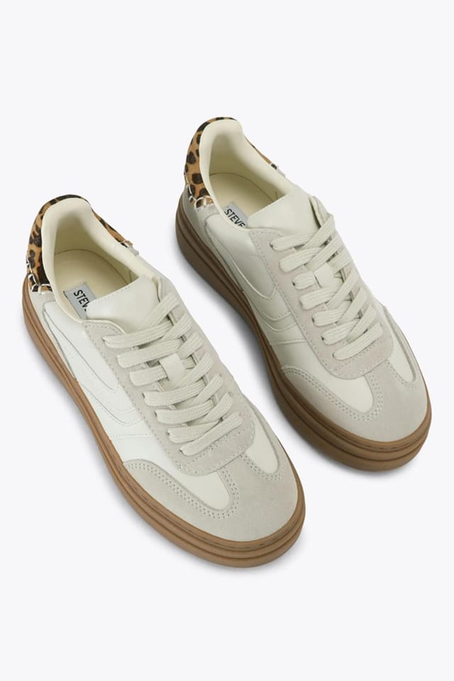 Steve Madden STEVE MADDEN Women's 'Dodge White' Suede Trainers in Cream - 2